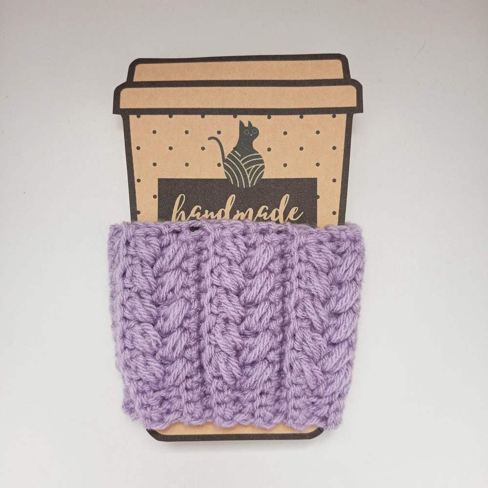 💜Handmade Purple Cozy Cup Sleeve